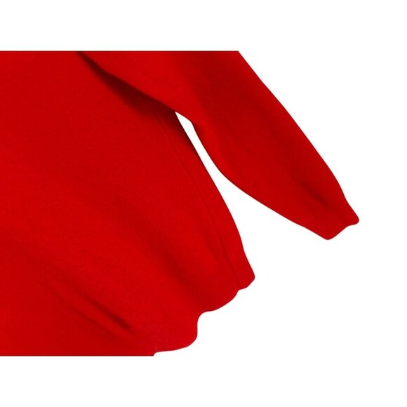 United Colors Of Benetton Merino Wool Red Turtleneck Knit Sweater Womens Small - Picture 8 of 8